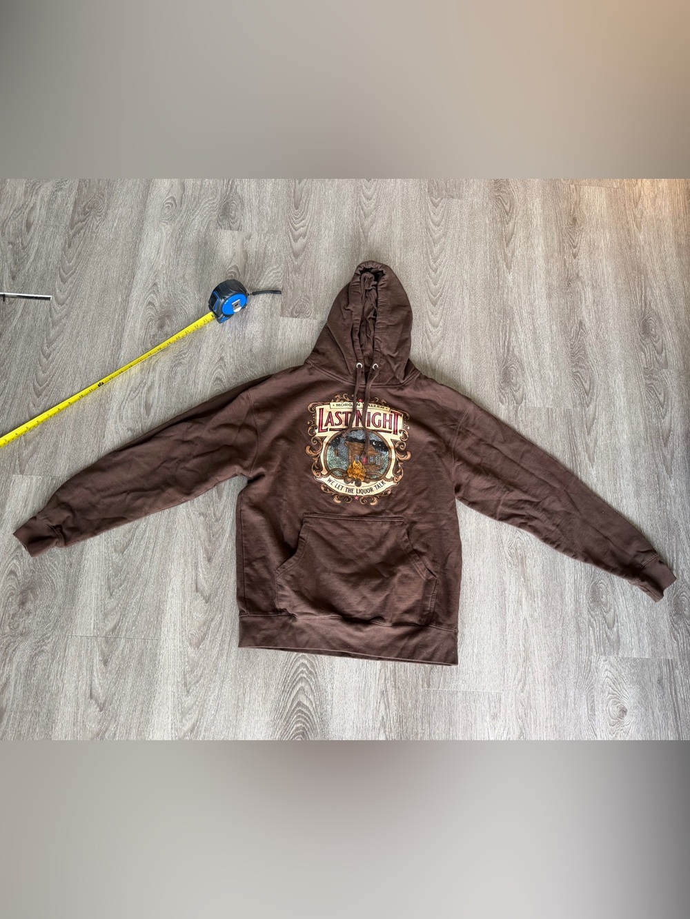 Morgan Wallen Brown Medium Hoodie Sweatshirt Last Night Concert
